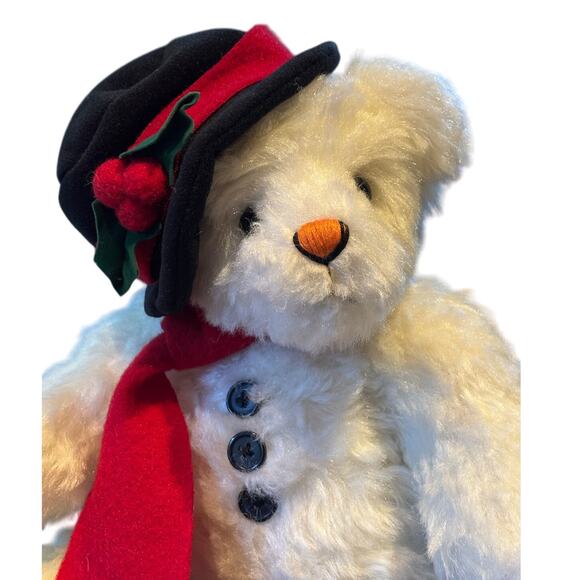 VTG 1998 Ganz / Cottage Collectibles "Sue Coe" Snowman Teddy Bear 16" Plush! - Picture 2 of 7